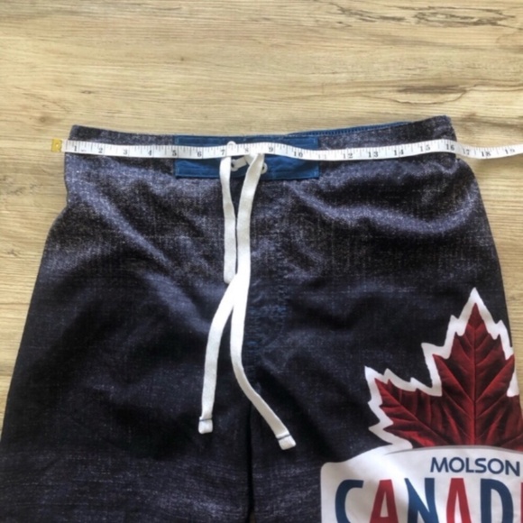 Molson Canadian Swim Shorts with Maple Leaf - Picture 3 of 8